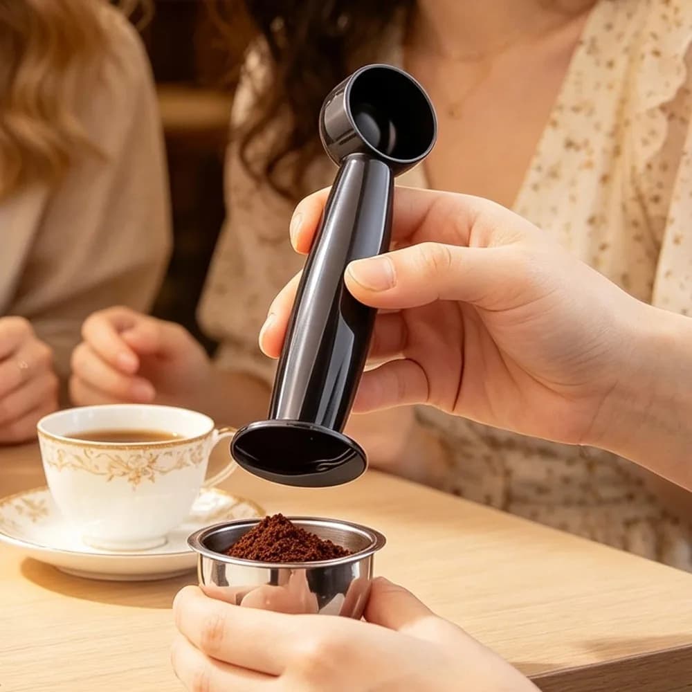 Espresso Scoop Stand Up Scoop Tamper Tool for Protein Powder Hot Cocoa Formula Ground Mixing Stirring Tamping Press Processing