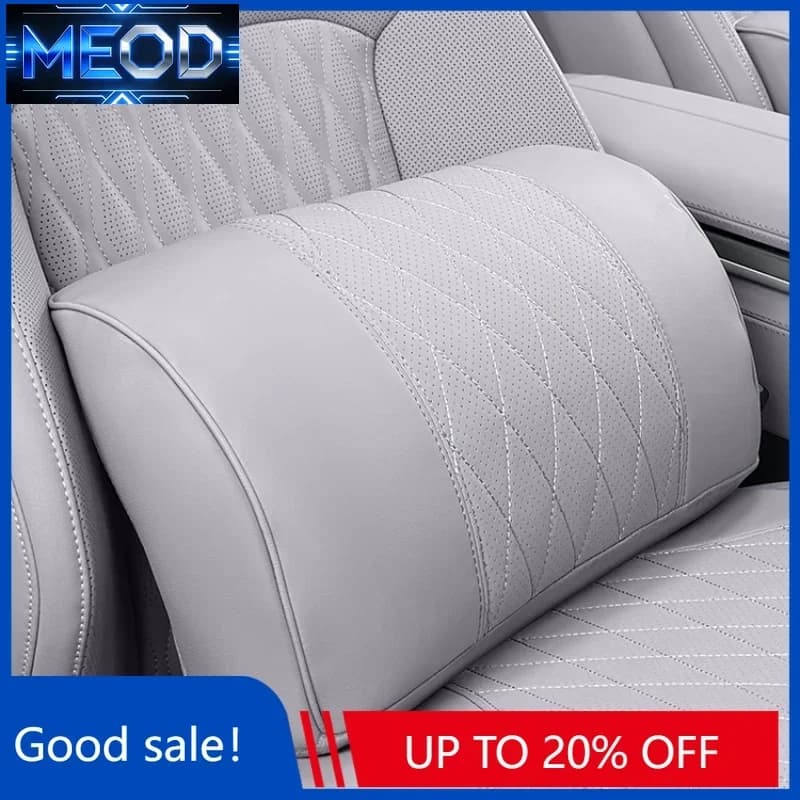 New For BYD Han DMI/EV Car Leather Neck Pillow Protection Breathable Cotton Lumbar Backrest Cushion Waist Pillow Headrest Cushio
