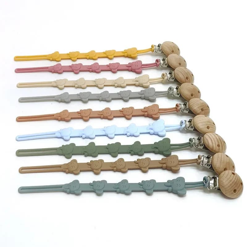 Silicone Succhietto Ciuccio Catena Catena Punture Per Bambini Anti-Goccia Catena Clip Cordino Cordino Anti Perdita Corda Massaggiagengive Dentizione Del Bambino