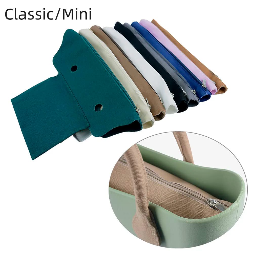 Nuovo mini organizer in tela classico da 1 pezzo, inserto con fodera interna semichiusa per accessori Obag Standard Mini O Bag