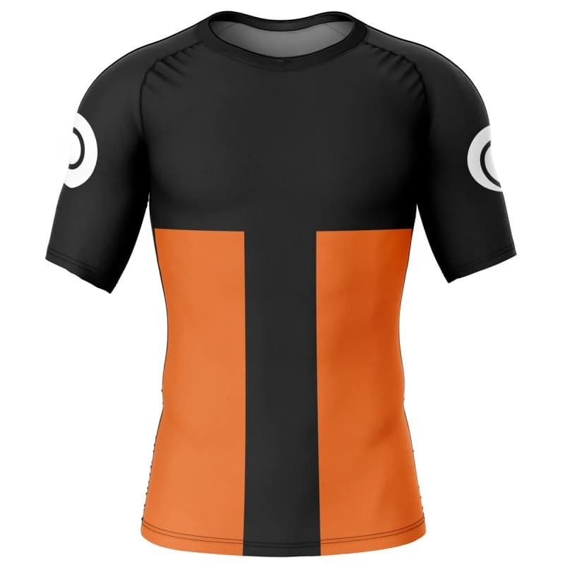 Magliette Sportive alla Moda a Maniche Corte, Stampa 3D ad Asciugatura Rapida, Logo del Personaggio 'Naruto', Abbigliamento Sportivo Elegante