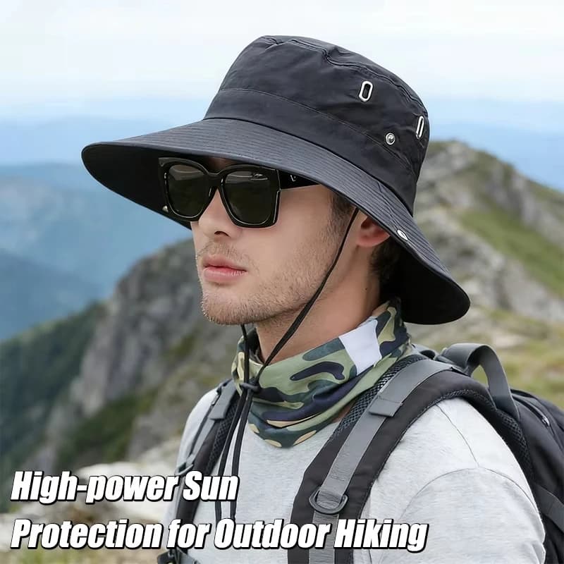 New Sun Protection Fishing Hat Summer Breathable Mesh Camping Hiking Caps Anti-UV Sun Hat Mountaineering Caps Men's Panama Hat