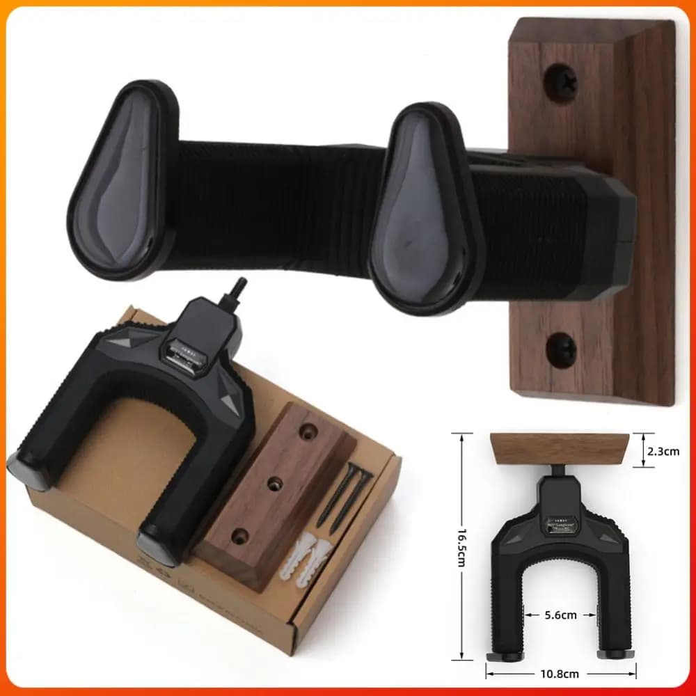 Supporto per Chitarra in Legno Antiscivolo, Gancio Universale per Esposizione di Chitarre Elettriche, Ukulele e Bassi