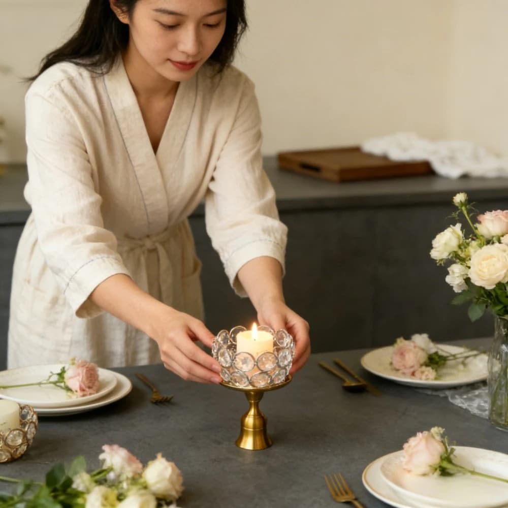 Light Luxury Candleholder Set,European-style Metal Necklace Ring Jewelry Storage Dish,exquisite Candle Holder,home Decoration