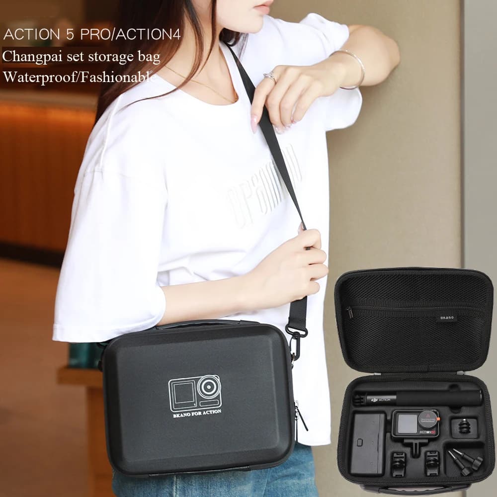 Suitable for DJI Action 3/4/5PRO storage bag sports camera bag storage box portable single shoulder bag suitecases pouches case
