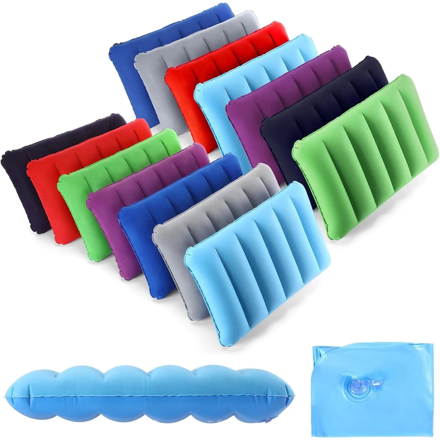 Cuscino d'aria portatile 47x30 cm Design bifacciale per il rilassamento della schiena Adatto per viaggi Escursionismo Home Office e sonno
