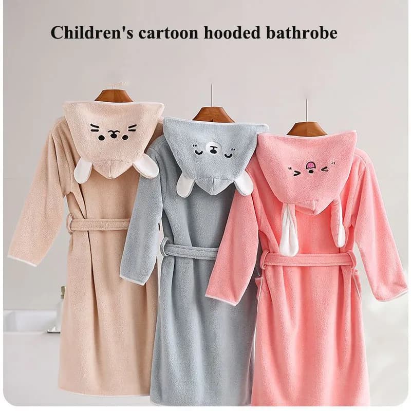 Children's Autumn Winter Bath Towels Elongated and thickened Hoodies for children Nightwear 105-165 cm