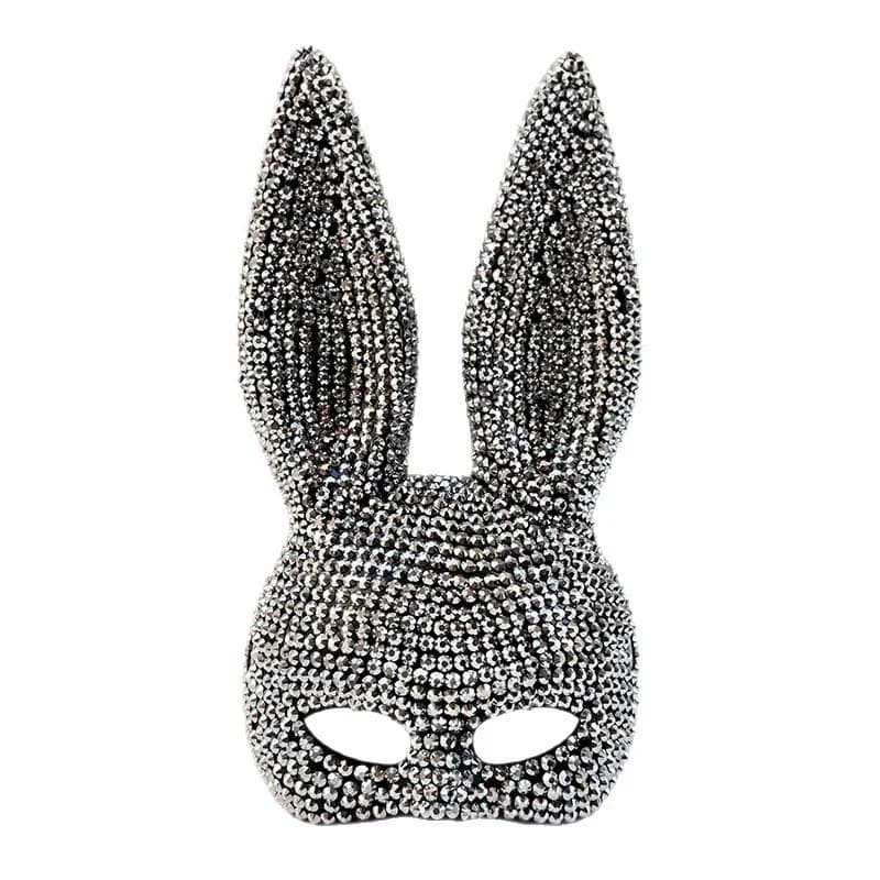 Maschera di Coniglio Luminosa per Feste di Halloween, Costume Animale per Spettacoli Teatrali e Accessori per Servizi Fotografici