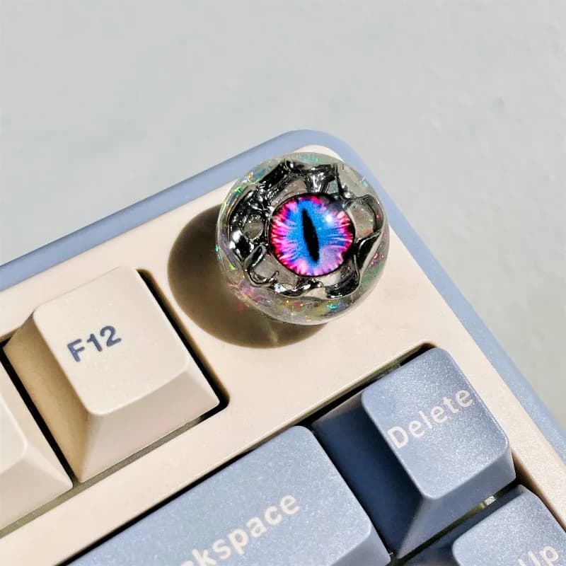Manopola per tastiera Demon's Eye Evil Manopola personalizzata in resina a goccia Fantasia da 6 mm di diametro per accessori per tastiera meccanica Hi8 regalo