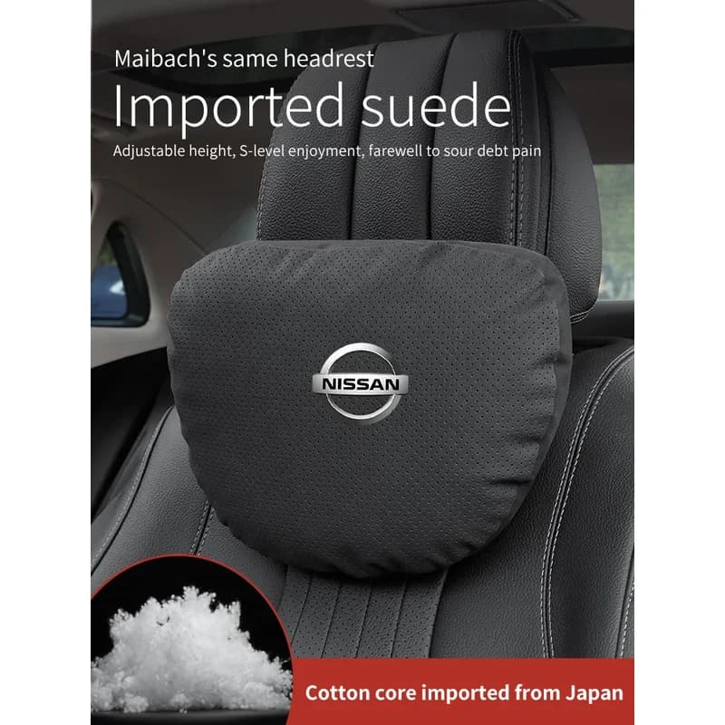 Nissan Qashqai Juke X-Trail Patrol Note Leaf Altima Maxima Micra Poggiatesta per auto Supporto per il collo Cuscino lombare Cuscino per il collo morbido