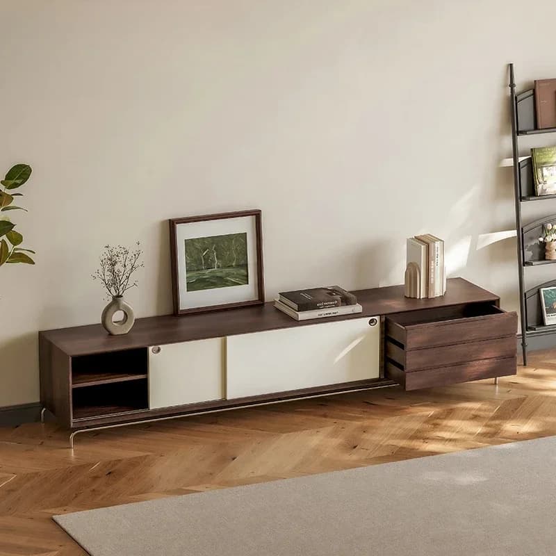 Living Room Tv Stand Console Cabinet Table Mid Century Modern Monitor Television Tables Luxury Supports Pedestal Home Furniture