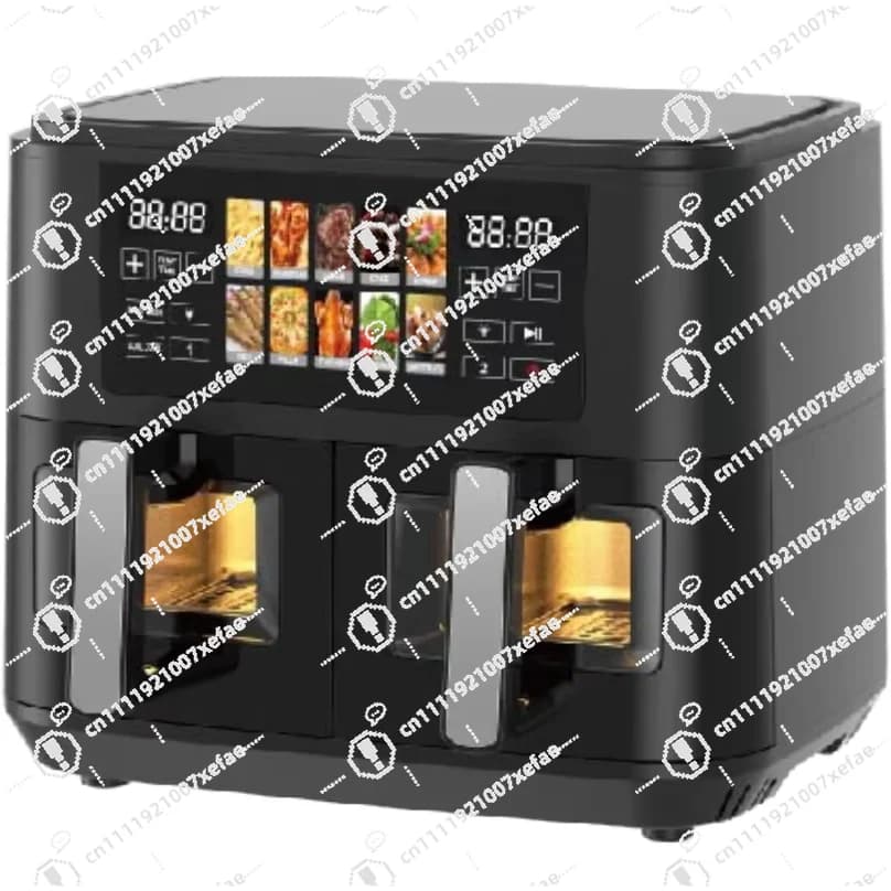 Smart Digital Air Fryer with Double Basket 8.1-10 L, Touch Screen, Oil Free Function and View Window