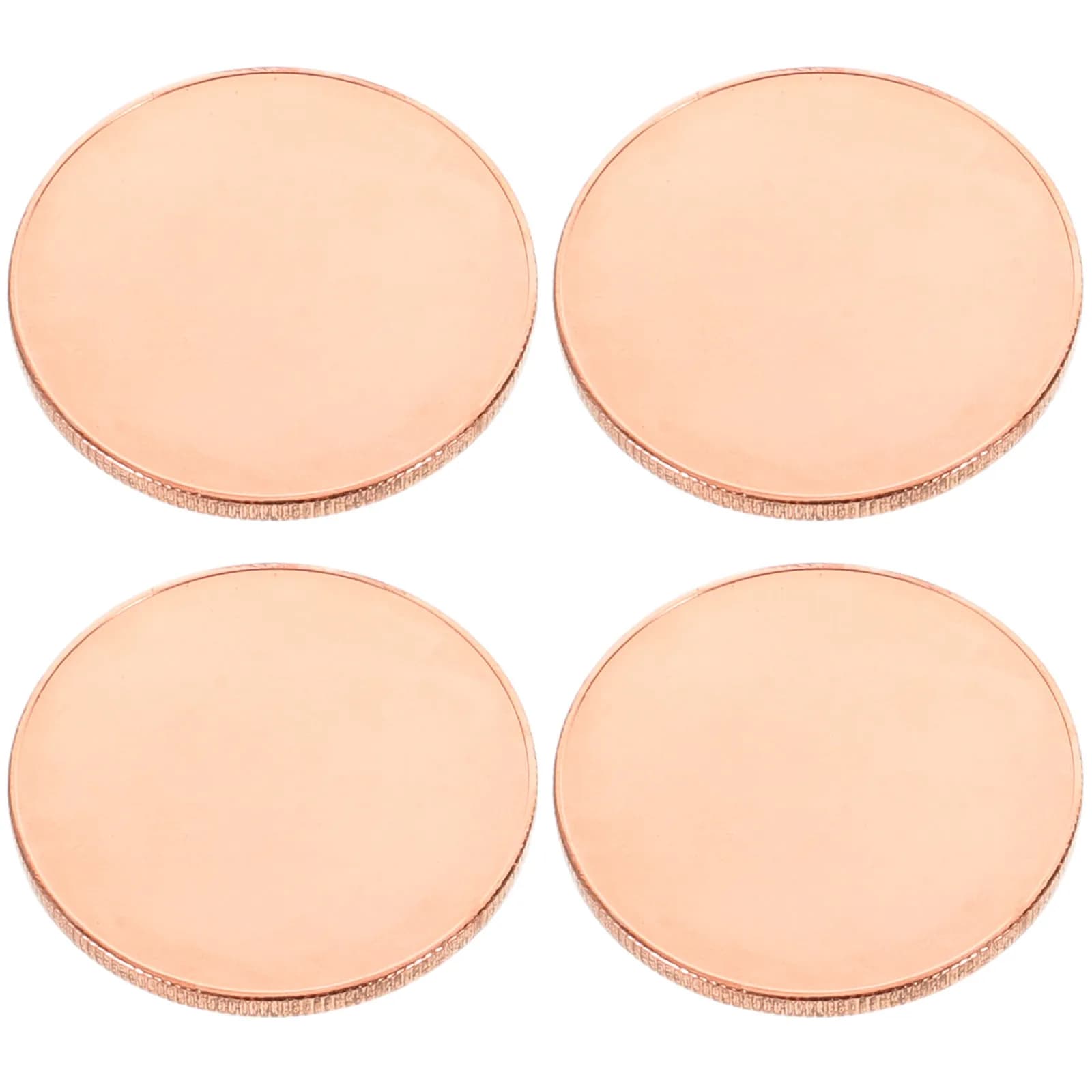 4 Pezzi Monete Grezze in Metallo da 44 mm con Bordo Filettato per Incisione, Monete Commemorative Fai da Te per Artigianato e Ricordo, Adatte per Incisione Laser