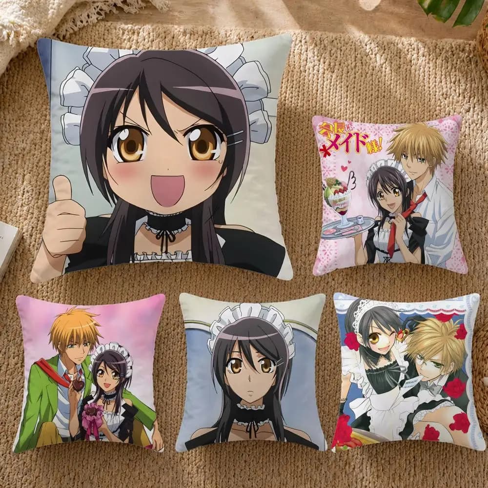 Plush MMaid Sama!ing Fodera per cuscino, federa decorativa per divano letto, decorazioni per la casa 50x50 45x45 40x40