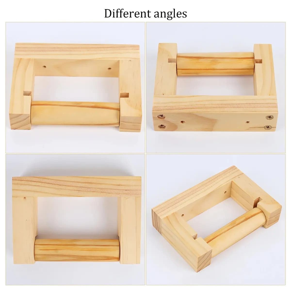 Portarotolo da Bagno in Legno Senza Chiodi (CNIM) - Accessori Bagno, Porta Rotolo Carta Igienica, Porta Rotolo Cucina