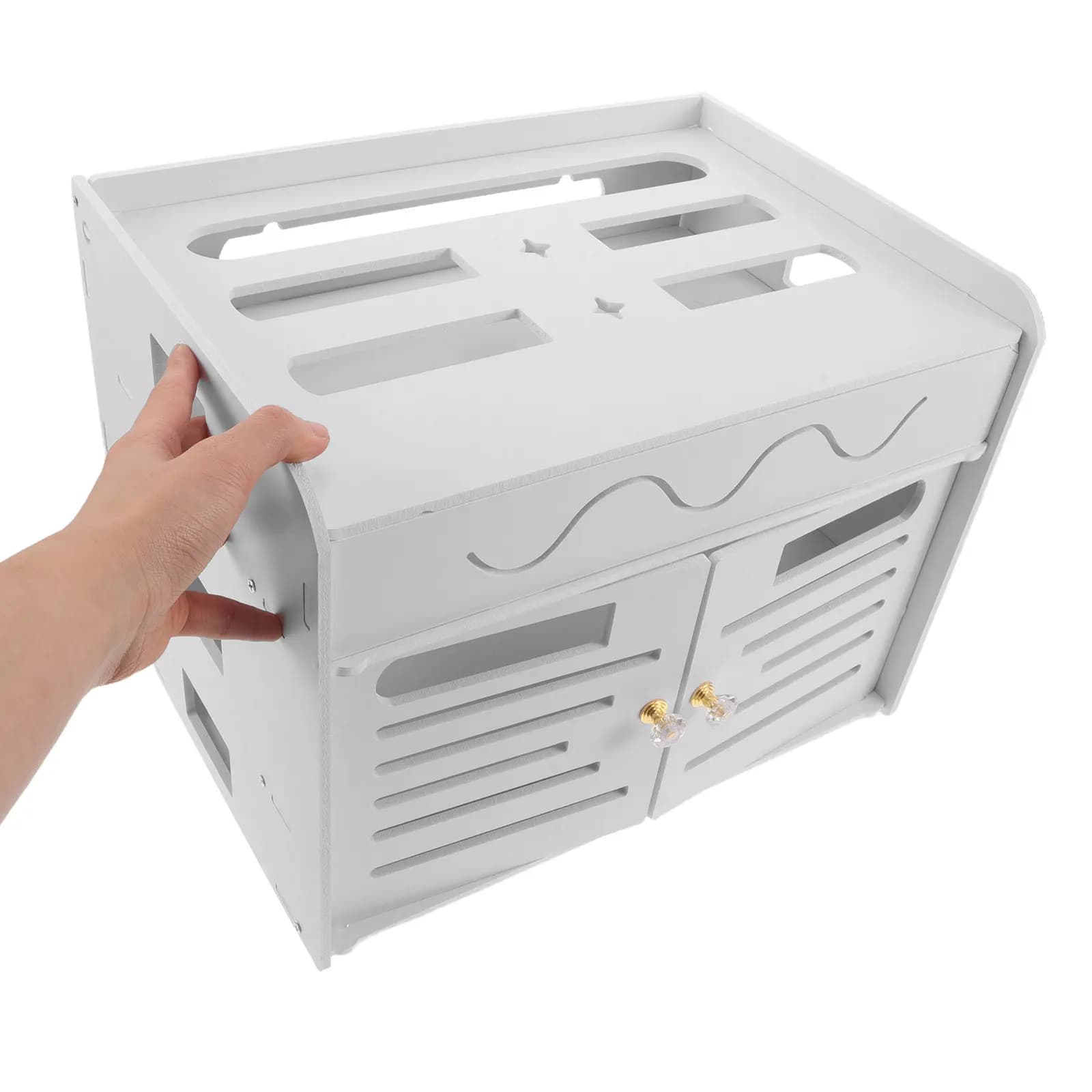 Scatola porta router da parete, organizer per la gestione dei cavi, nascosta, per casa e ufficio, supporto decorativo per apparecchiature di rete