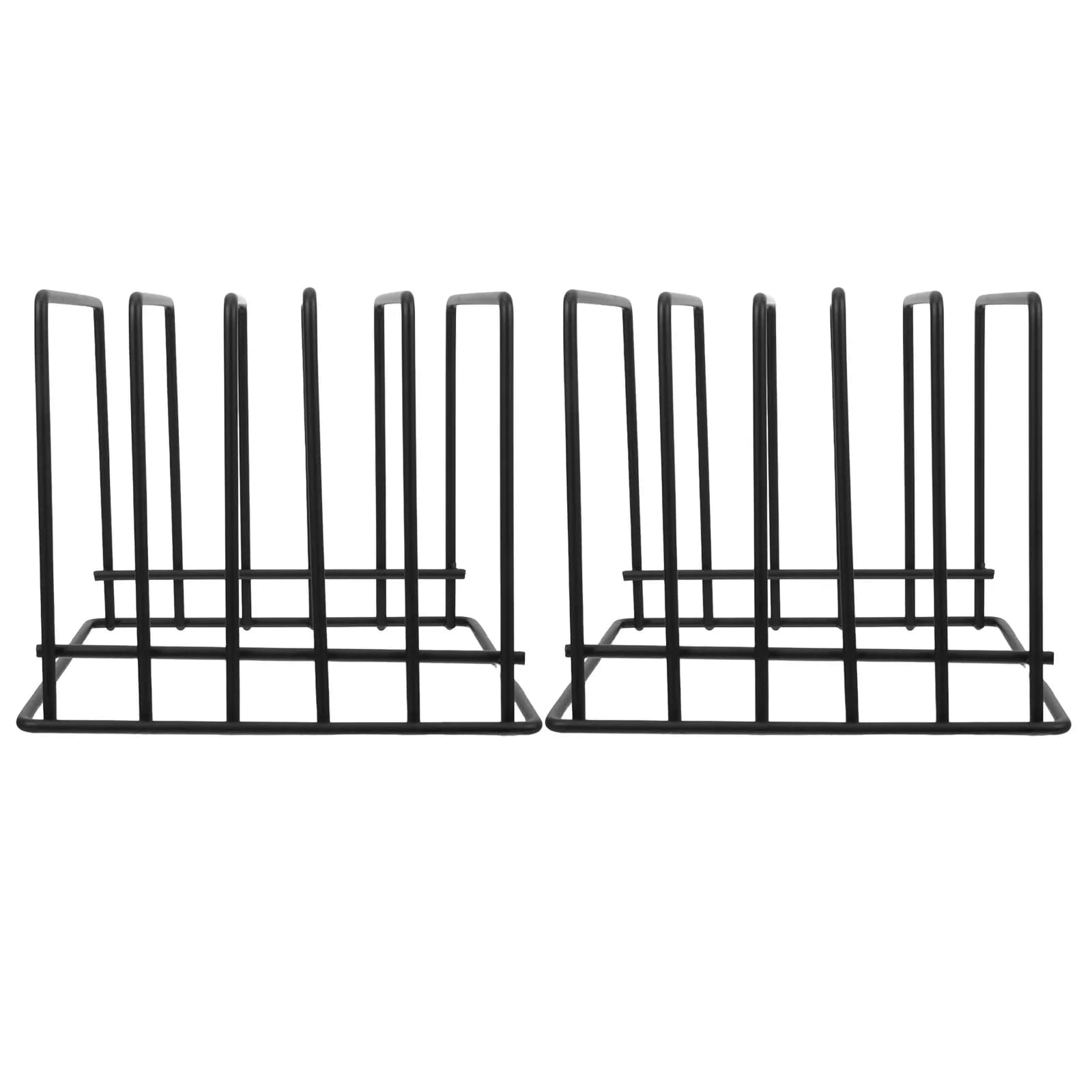 2Pcs Kitchen Countertop Storage Rack Cutting Board Holder Baking Pan Rack Frying Pan Organizer Modern Space Saving Chopping