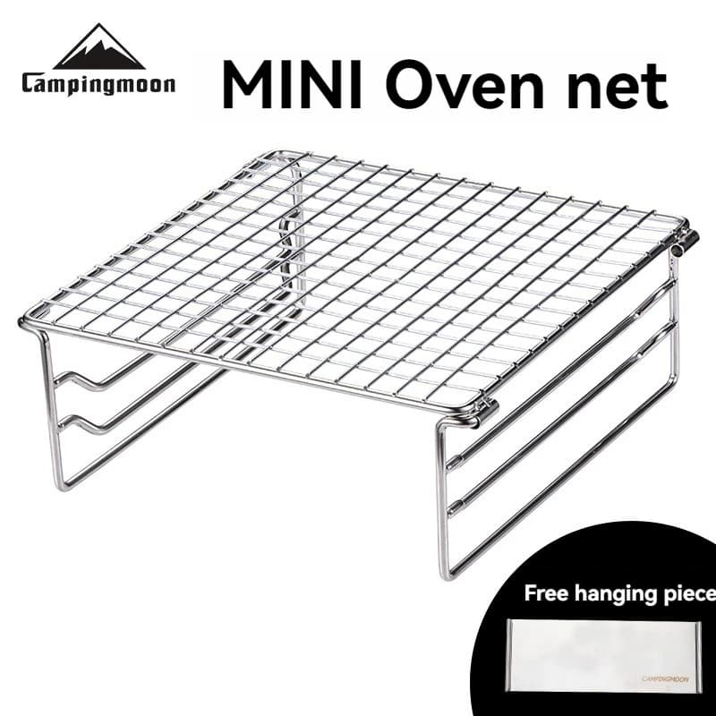 CAMPINGMOON Barbecues Rack Barbecue Grill Mini Camping Net Rack Outdoor Stainless Steel BBQ Rack Portable Folding Stove Grill
