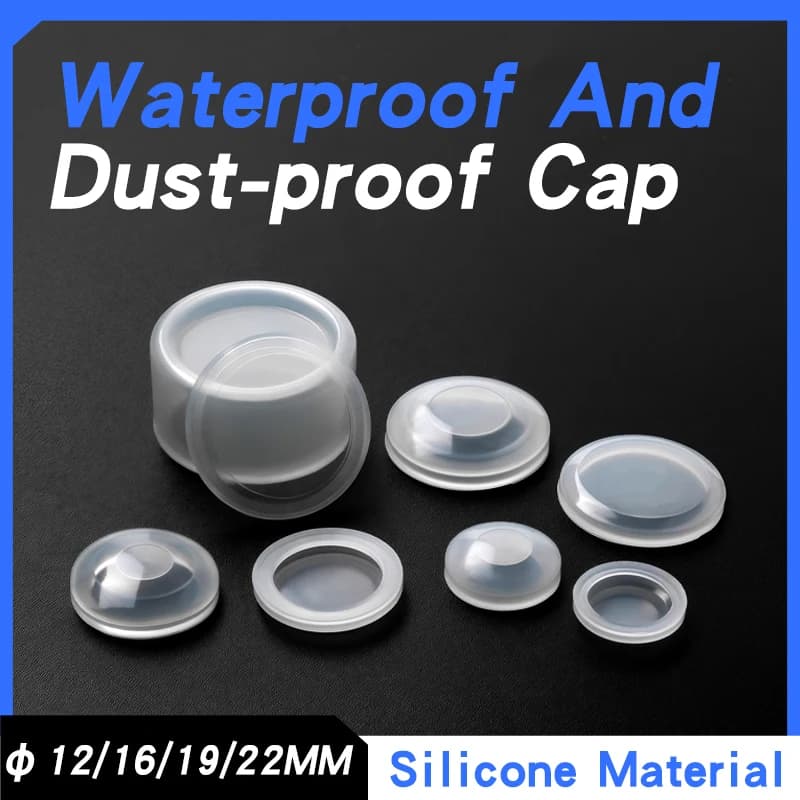 12/16/19/22MM Round Button Circuit Breaker Waterproof Dust Cover Silicone Protective Case Waterproof Cap