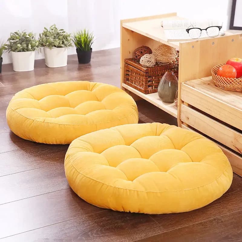 Round Floor Cushion Seating for Adults Kids Tufted Thick Meditation Cushion for Yoga Living Room Tatami Fireplace Outdoor Floor