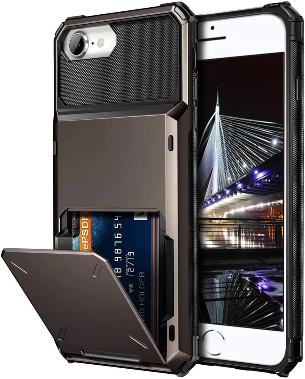 Custodia a portafoglio per iPhone SE 2020 (SE2) con porta carte di credito e scomparto per documenti, compatibile con iPhone SE 2 2020 4.7 pollici A2275 A2296 A2298