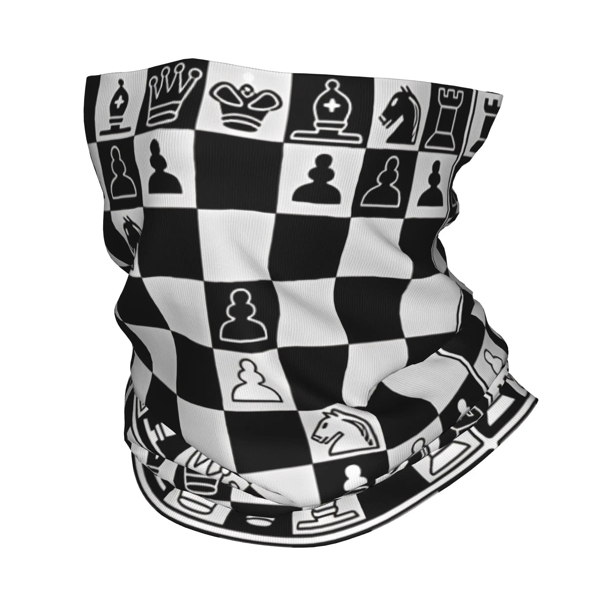 Chess Lover Balaclava Hunting Fishing Bicycle Mask Anti-UV Soft Warm Face Masks Spring Retro Neck Gaiter