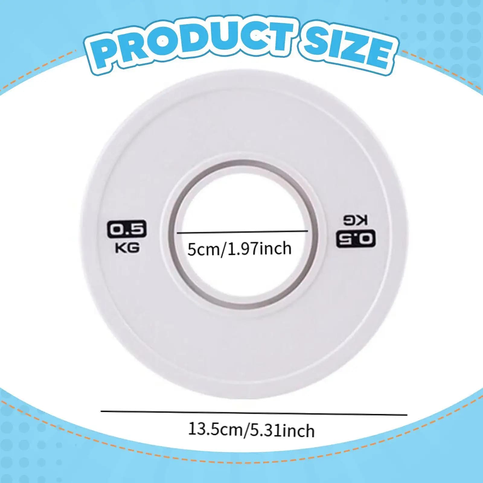 Weight Plates for Barbell Rubber Steel Micro Plate Fits 5 Cm Hole for Home Gym and Competition