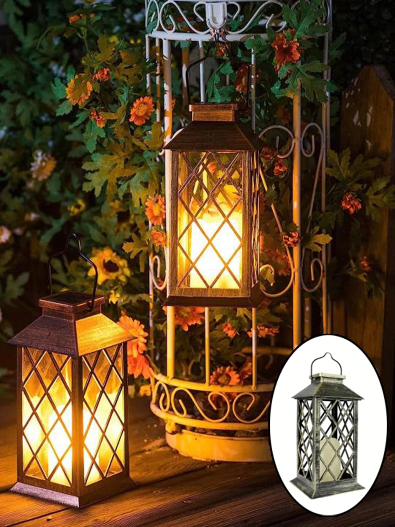 1 pz lampada a sospensione ad energia solare tremolante candela senza fiamma impermeabile luce a LED per tavolo Patio prato festa all'aperto decorativo