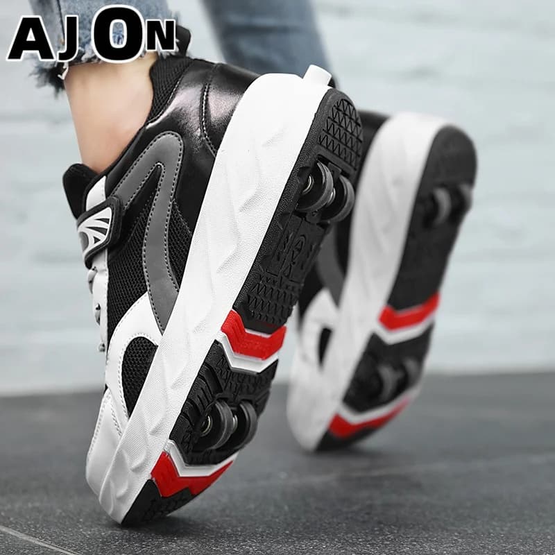 Pattini a rotelle a quattro ruote per esterni, sicuri e resistenti, con lacci a scomparsa, per bambini e bambine, Heelys, taglie 29-43