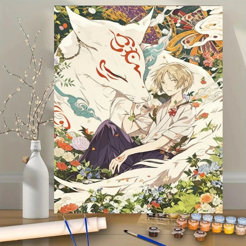 Oil Painting By Numbers Kits Anime Natsume's Book of Friends Paintings DIY Acrylic Paint By Numbers for Adults Home Decor