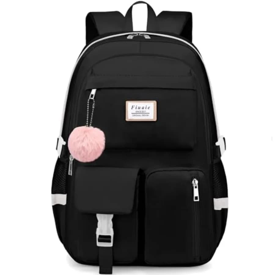 Laptop Backpack for Teen Girls College: 15.6 Inch Student Bookbag Anti Theft Daypack Large Cute Middle High School Bag Fashion