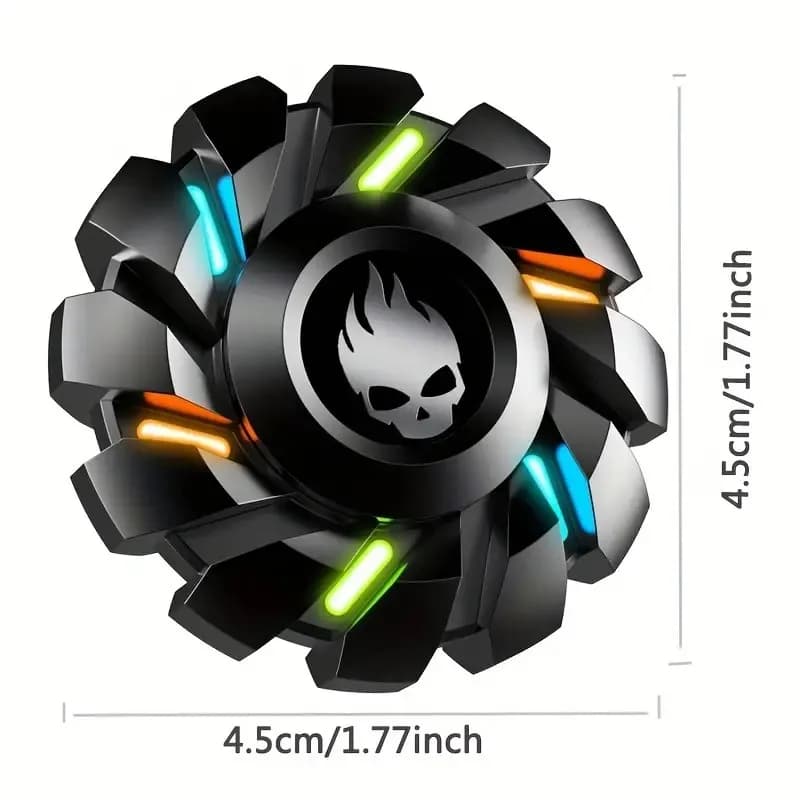Giocattolo edc fidget Spinner luminoso interamente in metallo - Mini set giroscopico intelligente per alleviare lo stress e l'essa a fuoco - Regalo per adulti e bambini