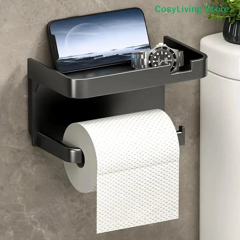 [CL]Toilet Paper Holder Plastic Storage Rack Kitchen Towel Placement Of Seasoning Bottles Bathroom Wall Roll Of Paper Storage