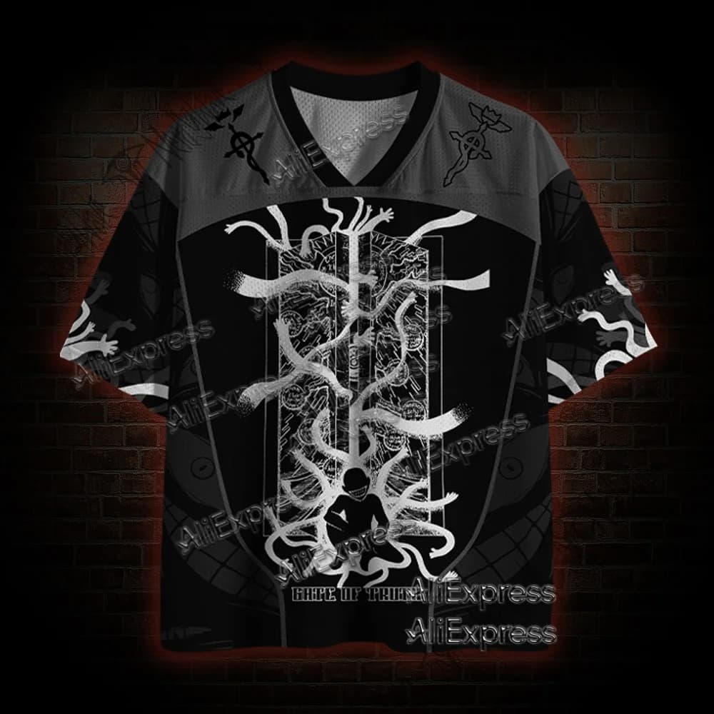 (ZZ) Nuova serie Dark, maglia in rete ad asciugatura rapida Street Trendy, t-shirt sportiva traspirante con scollo a V per adulti, bella e comoda