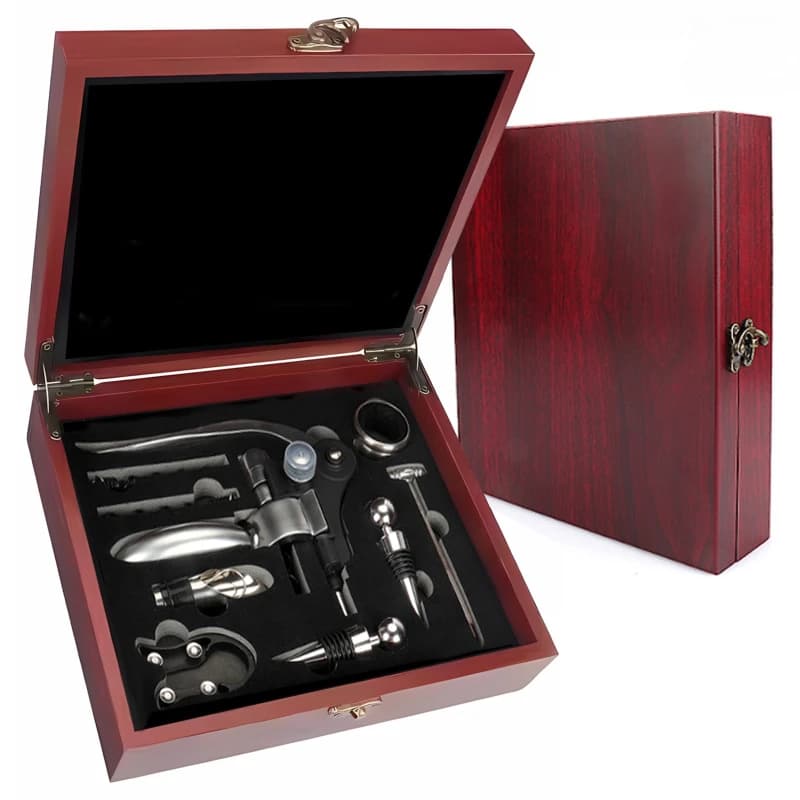 Set apribottiglie per vino rosso Set apribottiglie con testa di coniglio in lega di zinco Set di scatole regalo con modello di scacchiera Set apribottiglie Regalo di festa