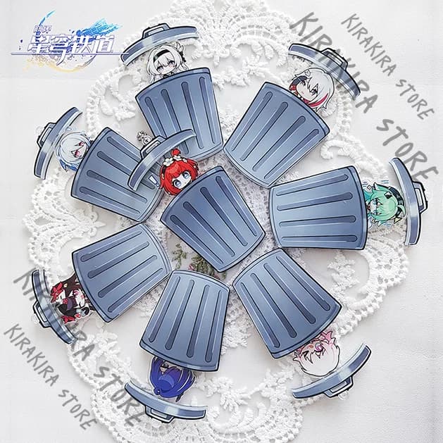 Honkai: Star Rail Tribbie Huohuo Acheron Topazio Firefly Jingliu 7 marzo Cosplay Portachiavi in acrilico Pattumiera serie Pendenti Regalo