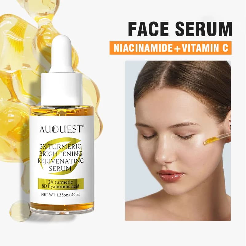 Serum Viso alla Niacinamide con Vitamin C, Siero Schiarente per Rimozione Macchie Scure, Hyaluronic Acid Hydrating, Skin Care Facial Essence