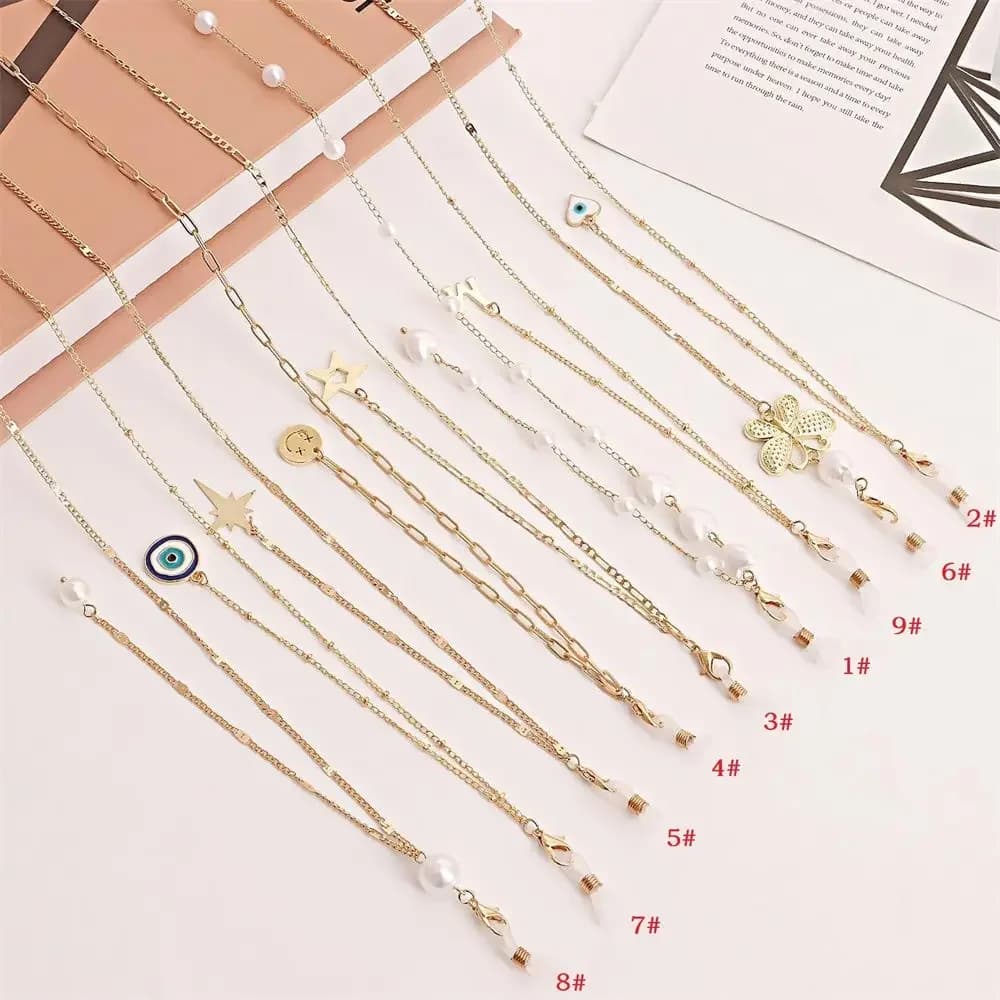 Slip Comfortable Sunglasses Face Mask Lanyard Eyeglass Mask Strap Glasses Chains Antiskid Losing Chain Pearl Eyeglass Chain