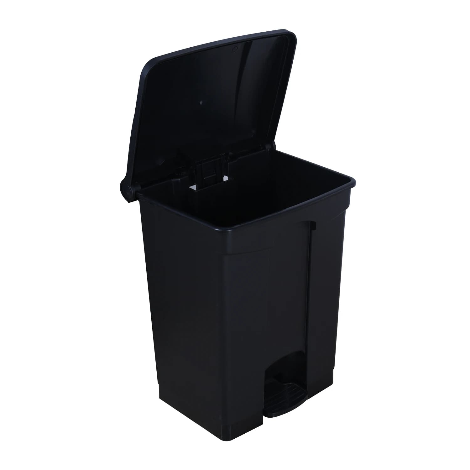 Large size 120 liters outdoor recycled plastic PP pedal trash can with wheels