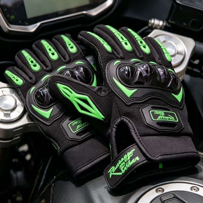 Guanti da moto da uomo estivi traspiranti in rete con touchscreen, protezione completa delle nocche, antiscivolo, per motocross e corse.