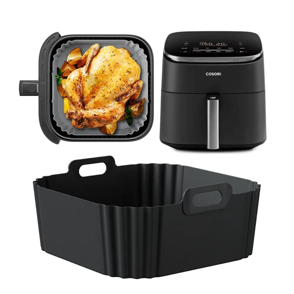Silicone Covers for Air Fryer 22.5 cm, Reusable and Anti-adhesive, for Ninja AF181 AF180 AF141 AF140 and Other Air Fryer Accessories 5-8QT