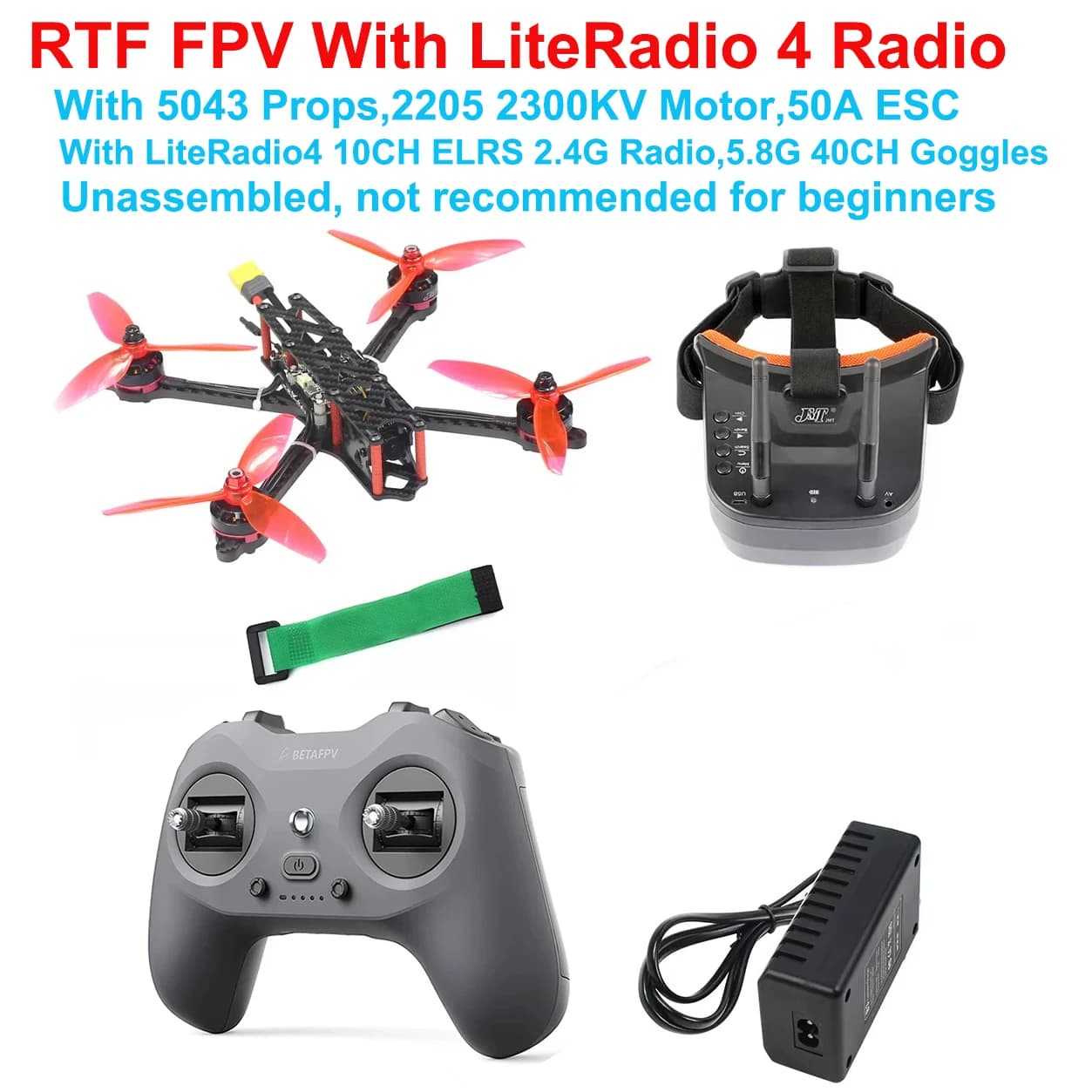 JMT FAI DA TE RTF J215 5 pollici RC FPV Racing Drone con Betaflight F4 Pro Controllore di Volo Razer Micro 1200TVL Macchina Fotografica BLHeli-S 45A ESC