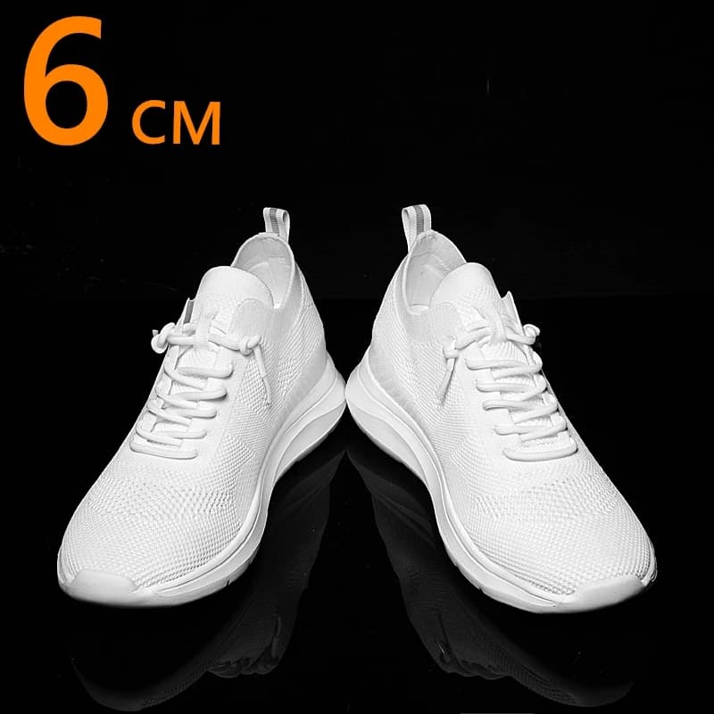 Scarpe estive rialzanti Scarpe rialzanti traspiranti in mesh per uomo Soletta per aumento di altezza 6CM Scarpe da ginnastica da uomo con ascensore Scarpe sportive