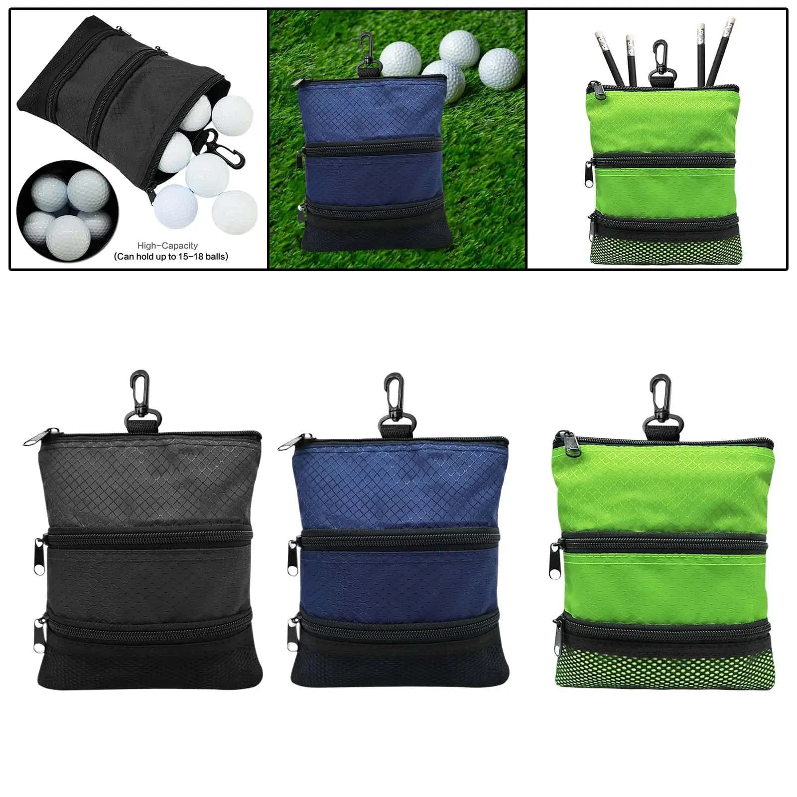 Borsa portatile per palline da golf, portaoggetti sportivo, porta accessori da golf impermeabile