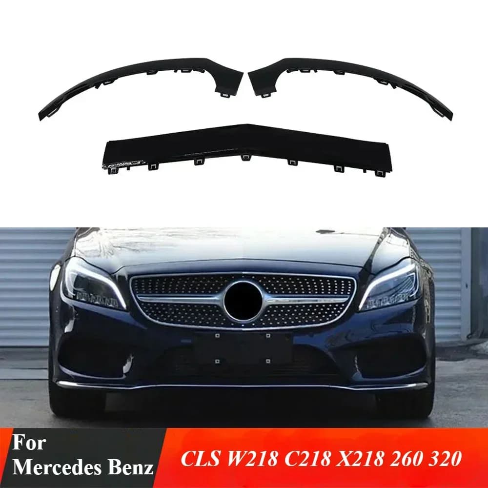 Spoiler anteriore Diffusore Cromo Cromo Paraurti Labbro per Mercedes Benz CLS W218 C218 X218 260 320 Splitter Diffusore Corpo Kit Tuning
