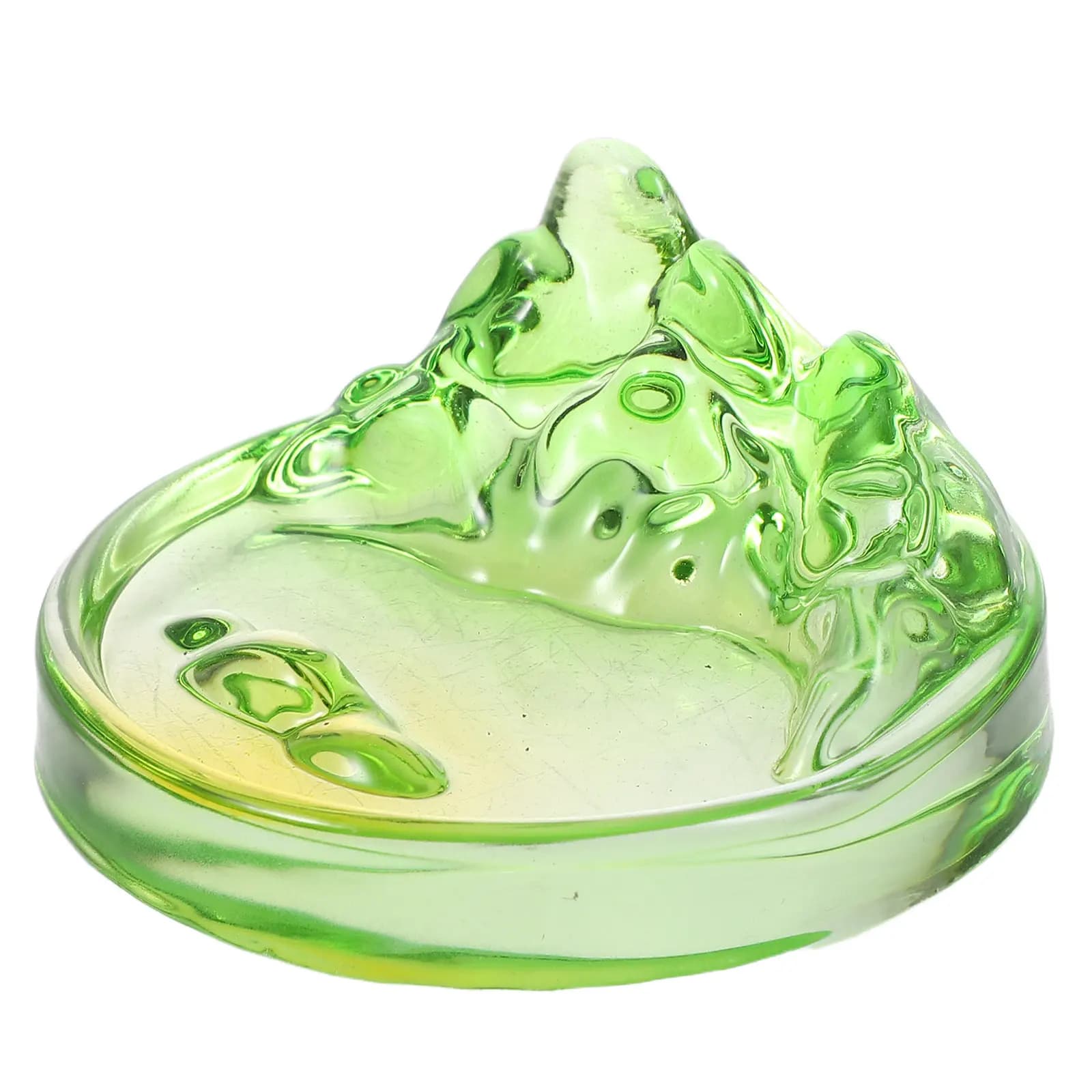 Glass Ink Dish Round Inkwell Dish Multipurpose Calligraphy Brush Rest Holder for Chinese Calligraphy Painting Watercolor Brush