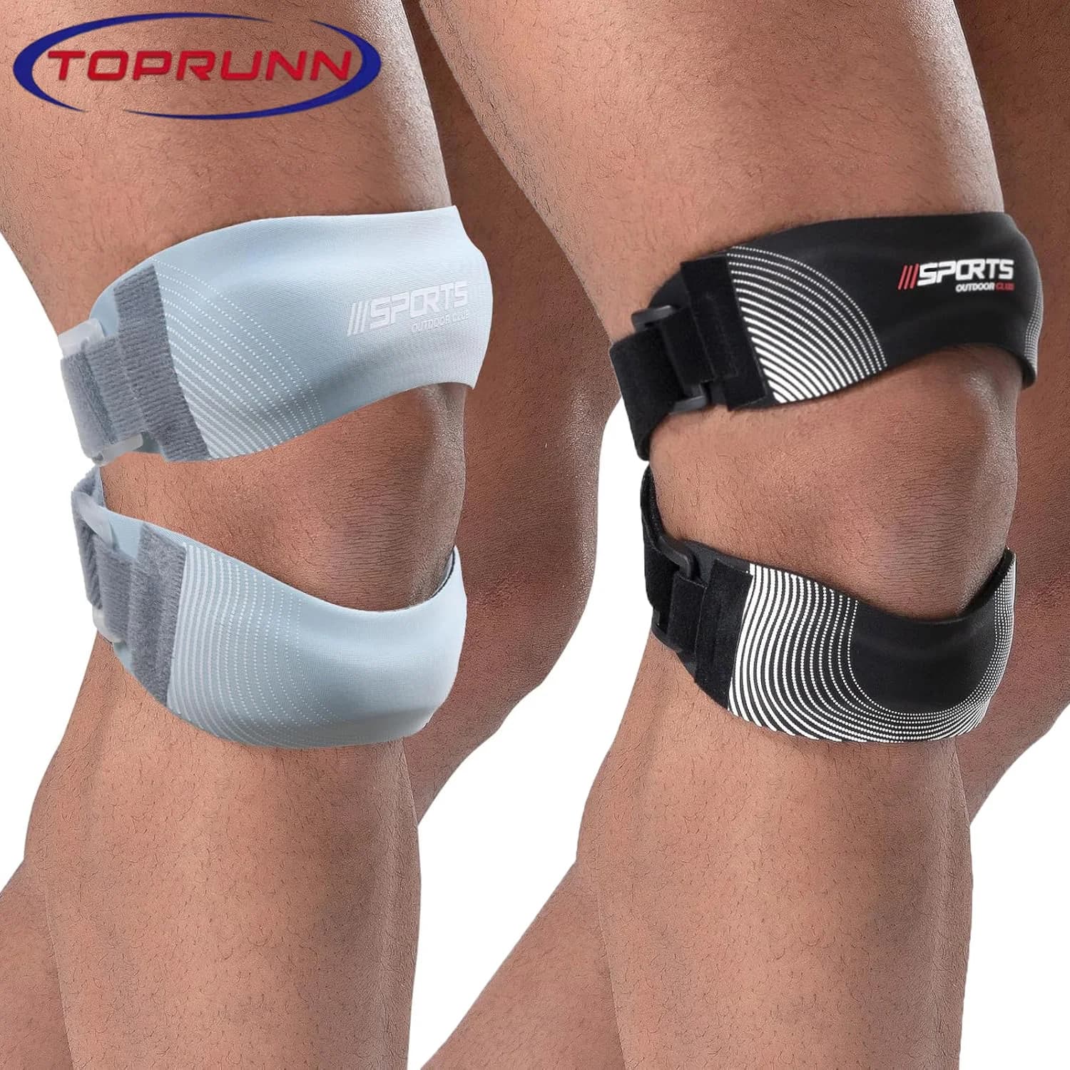 1 Pezzo Fascia di Supporto per Tendini, Fascia Regolabile per Rotula, Ginocchiera per Uomini e Donne, Stabilizzatore per Rotula, Cinghie per Ginocchio per la Corsa