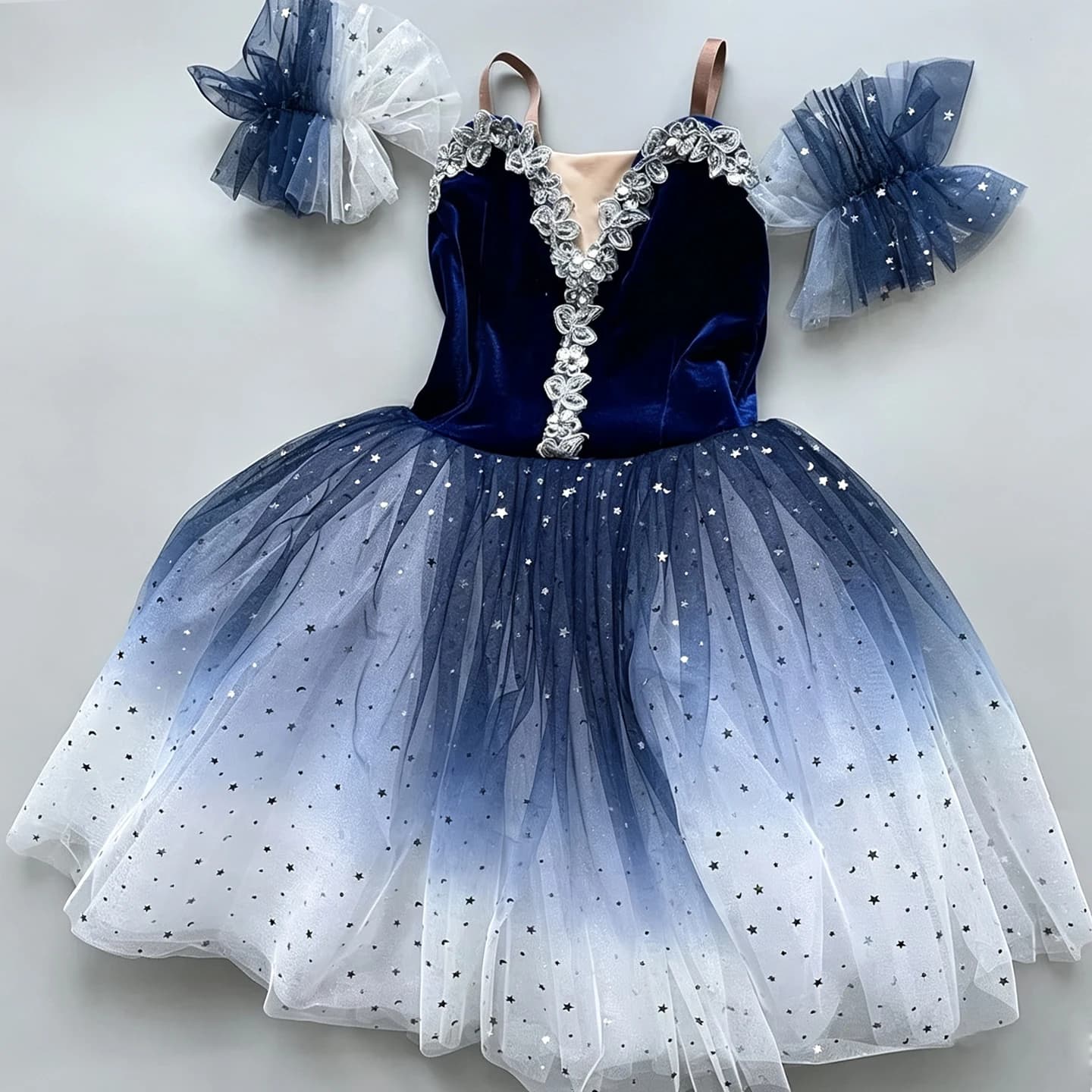 Abito da ballo per bambini e adulti, con cintura e velo, gonna lunga, per performance di balletto, con paillettes, stile principessa, per danza del piccolo cigno, uniforme