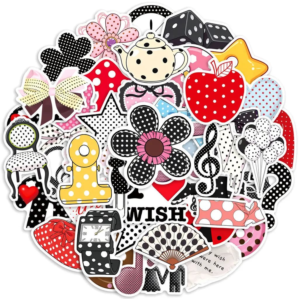 50 pezzi Ins Style Minami Wave Piccoli oggetti Adesivi impermeabili in PVC Decalcomanie minimaliste per la decorazione del notebook BulingBulingStickers Store
