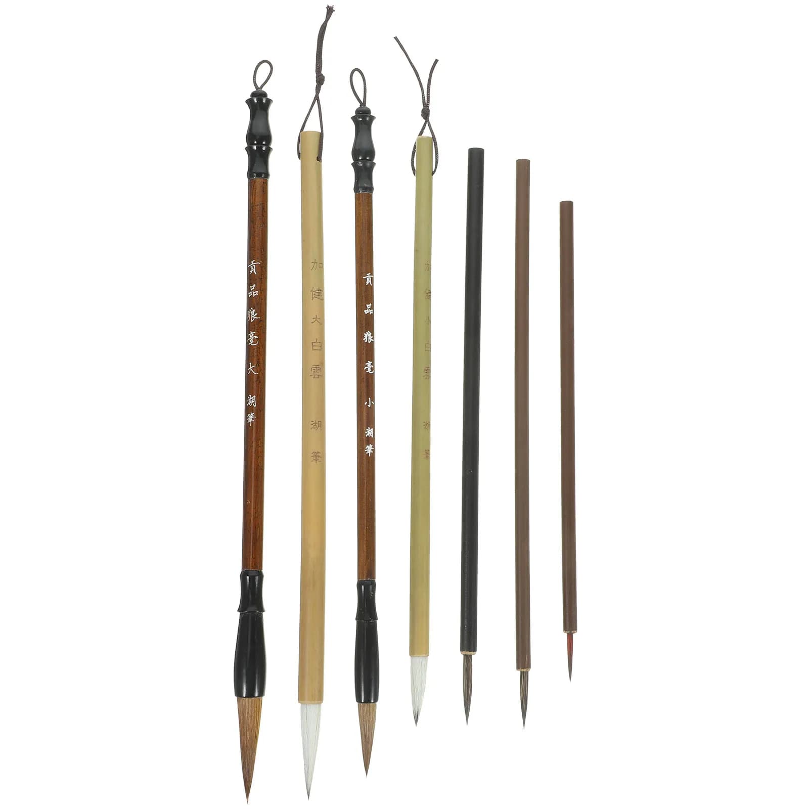 7Pcs Chinese Calligraphy Brush Pen Set Sumi Style Brush for Beginners Smooth Writing Intricate Stroke Control Art Education